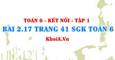 Bài 2.17 trang 41 SGK Toán 6 tập 1 Kết nối tri thức